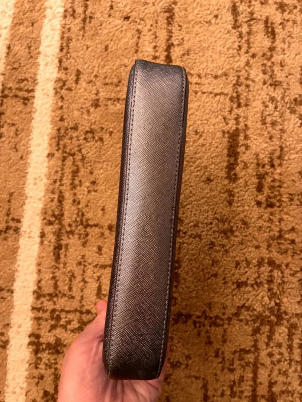kate spade Metallic Silver Saffiano Crossbody